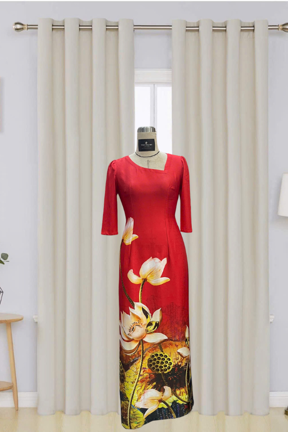 Mẫu áo dài thông gia 03 